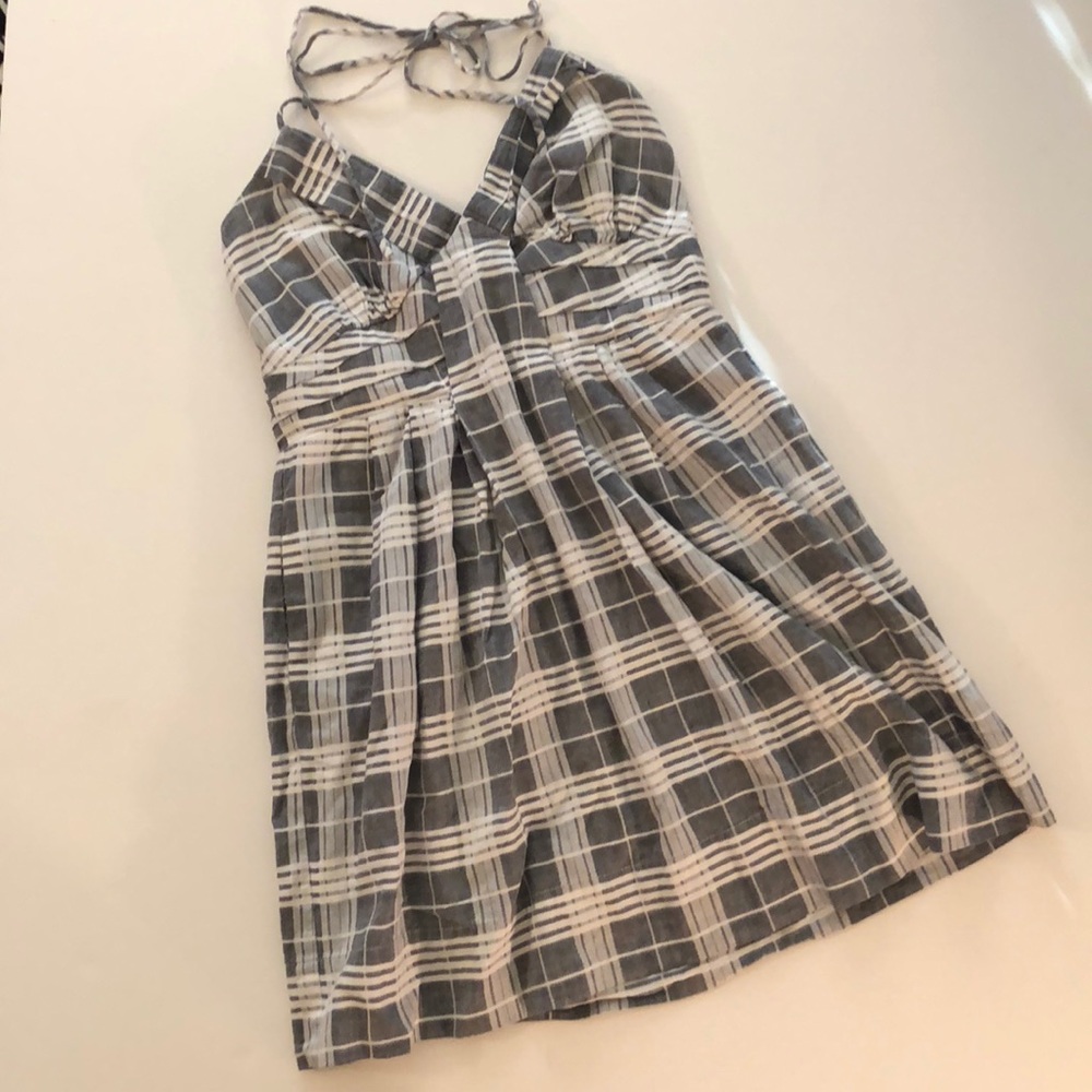 BCBGeneration Plaid Halter Dress